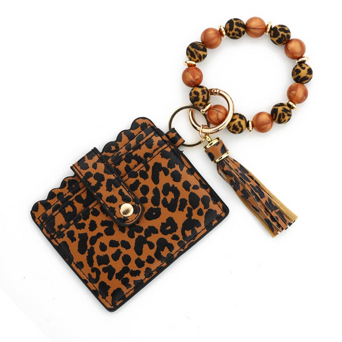 Colorful Silicone Bead Coin Purse with Cow Keychain_CWAB4952