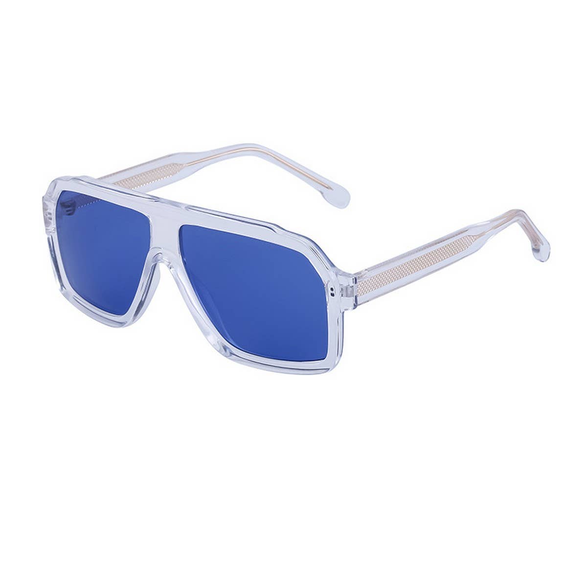 RETRO ACRYLIC INSERT LARGE SQUARE FRAME SUNGLASSES_CWASG0722