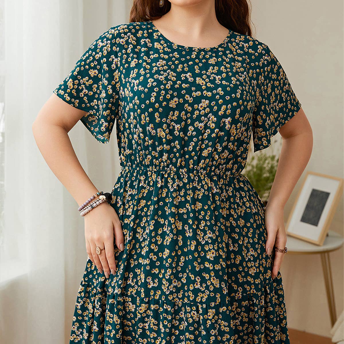 2025 Loose Floral Dress – Plus Size Casual Fit_CWDMD5961