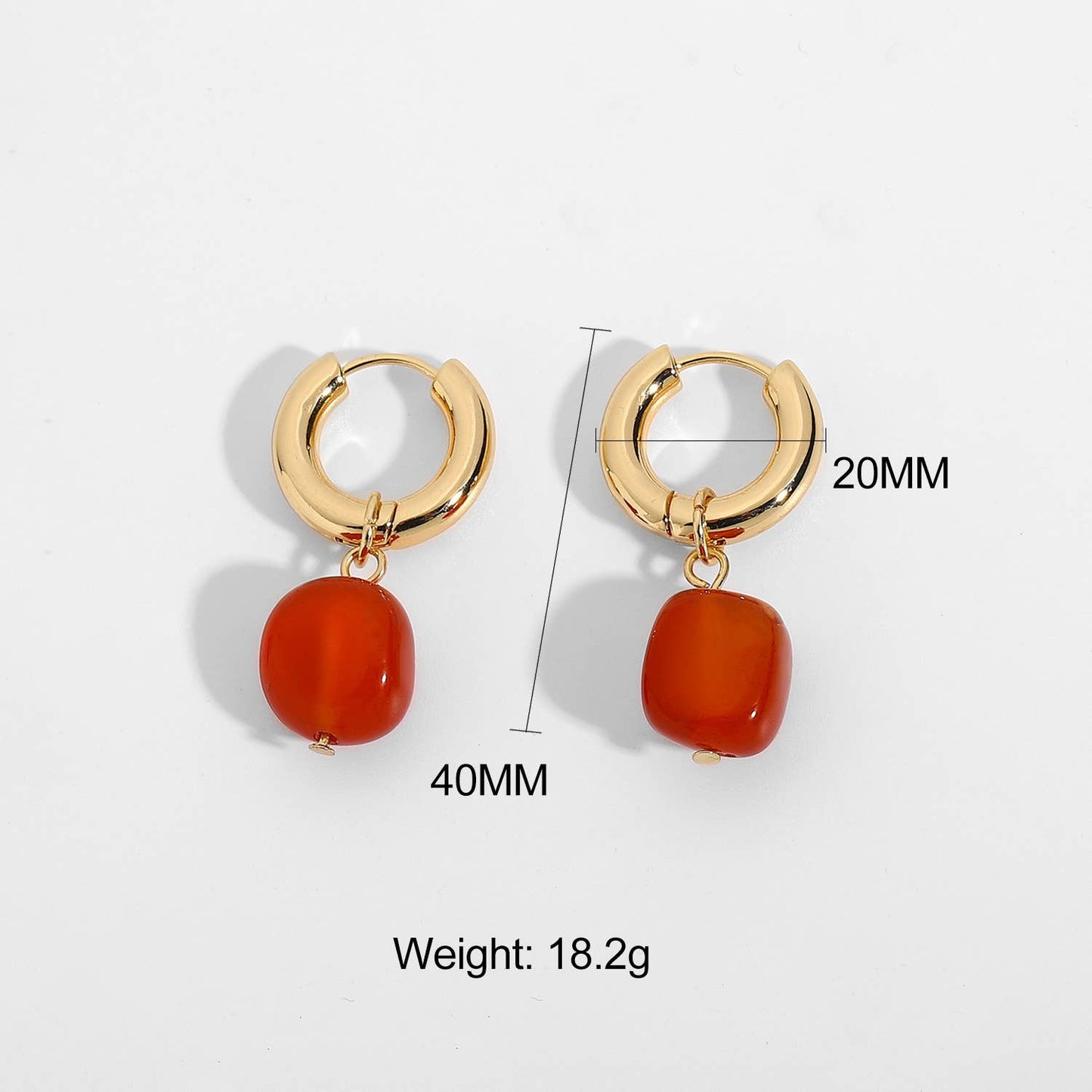 Trendy pearl element earrings