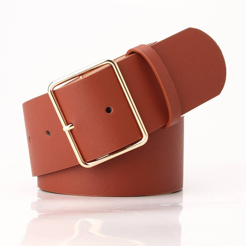 Simple versatile pants dress and wide belt