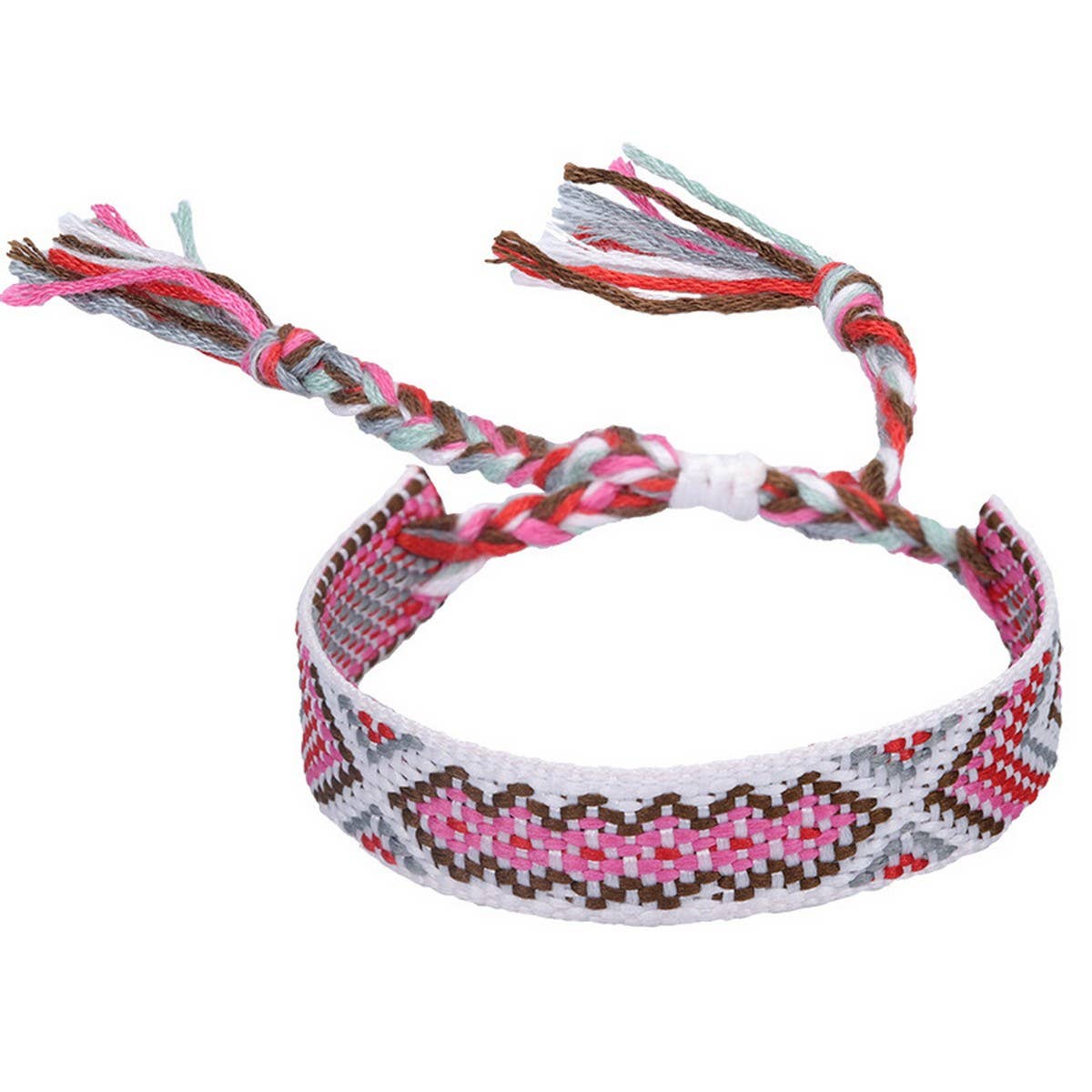 ETHNIC STYLE COLORFUL TASSEL WOVEN BRACELET