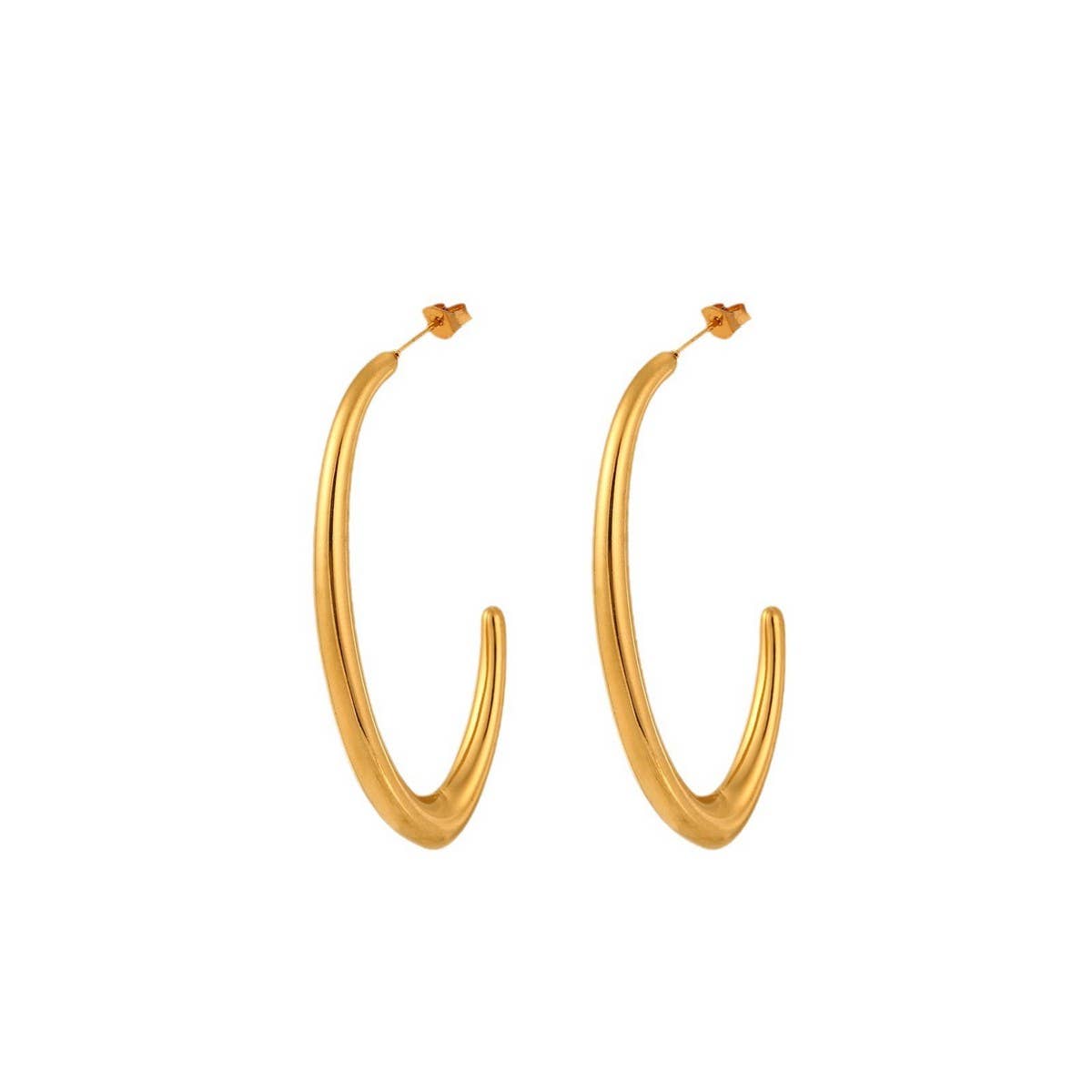 Unique Irregular 18K Steel Titanium Earrings