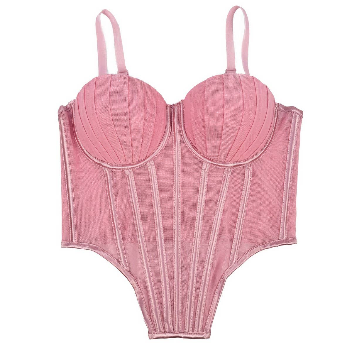 PREMIUM PLEATED HERRINGBONE CORSET WITH COASTERS_CWMM4132