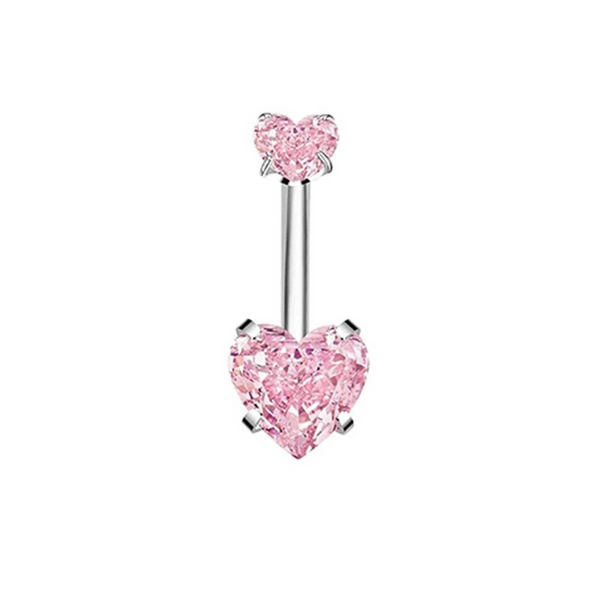 Zircon Navel Ring – Steel & Copper Belly Piercing_CWMM9175