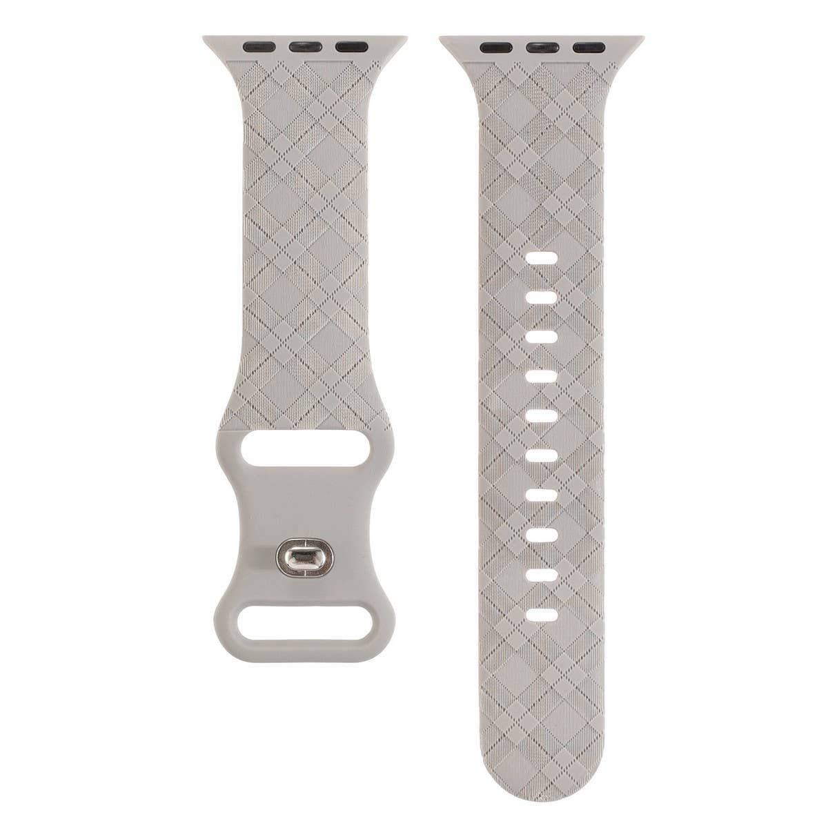 APPLE WATCH9-1 ENGRAVED CHECKERED SILICONE STRAP_CWWW0052