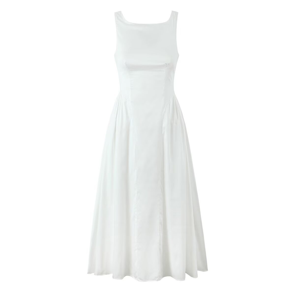 New Women??¢s Backless Boat Neck Long Vest Dress_CWDMD5811