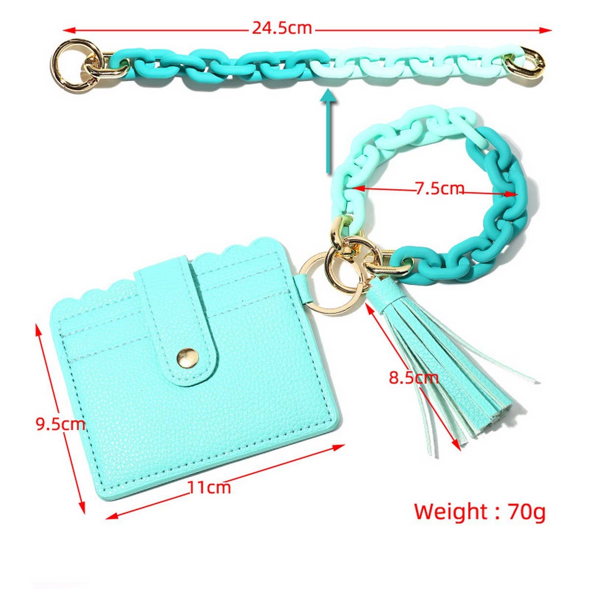 Macaron Wallet with Acrylic Clasp & Keychain_CWAB4962