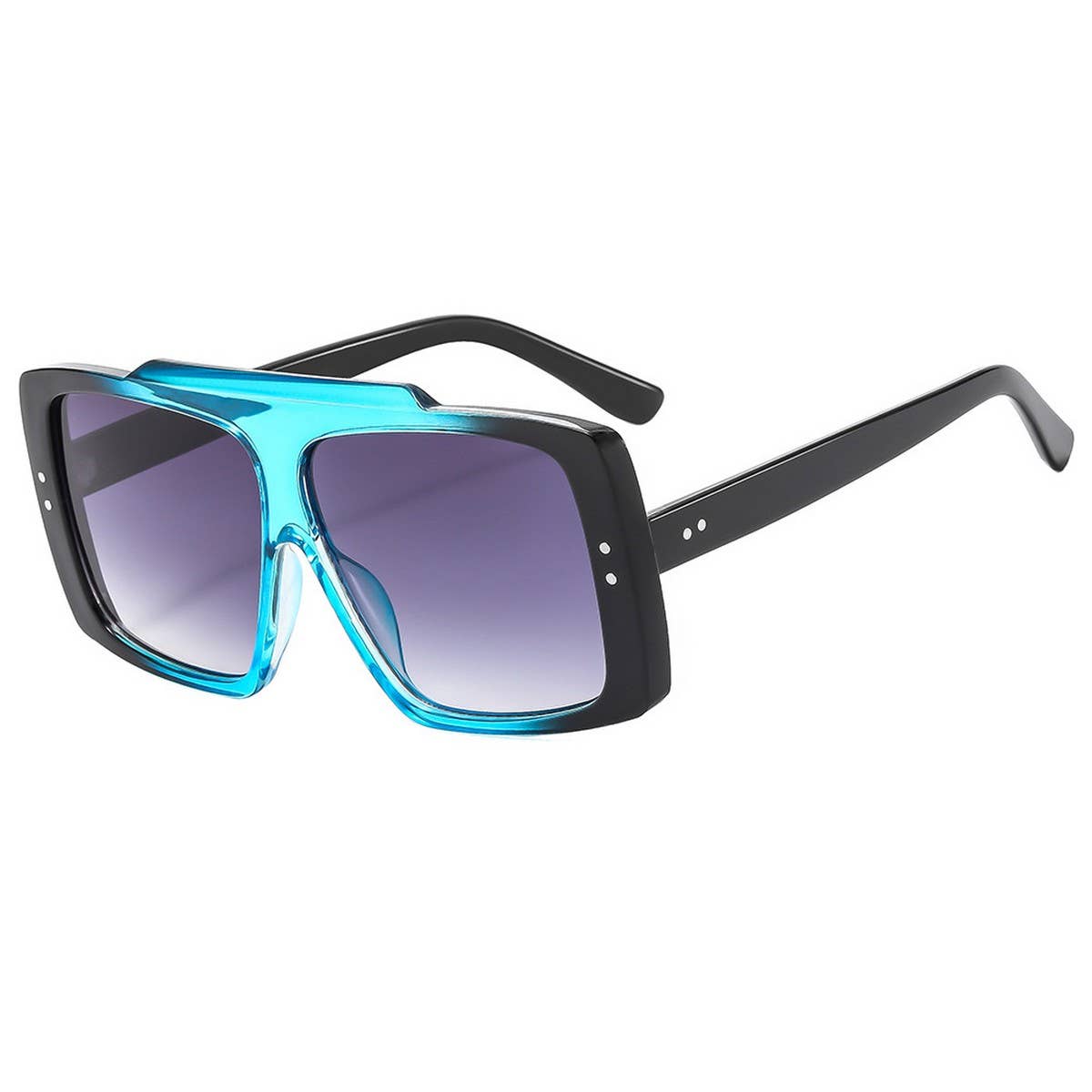Flat Top Studded Frame Sunglasses Unisex