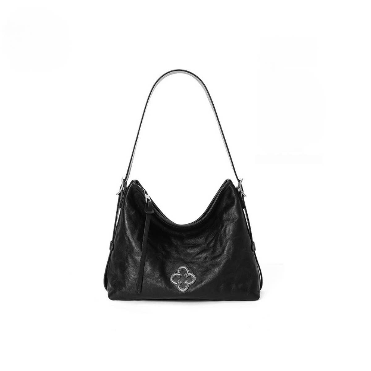 Vintage Ruched Tote ? Small Shoulder Leather Bag_CWAB5324