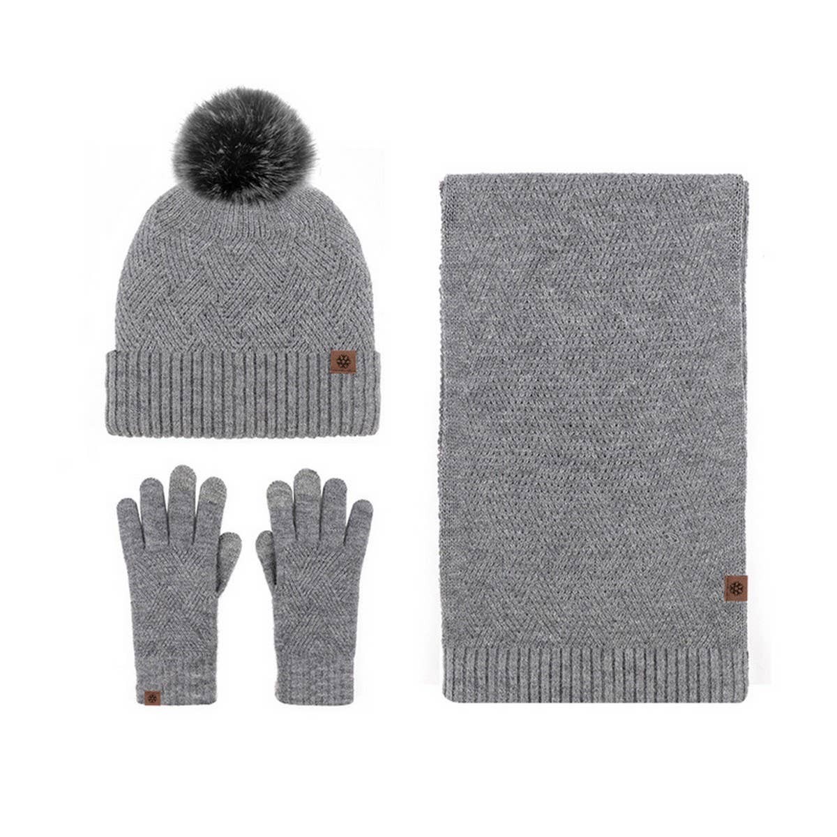 NEW SOLID COLOR WOOL KNITTED WARM THREE-PIECE SUIT_CWMM2776