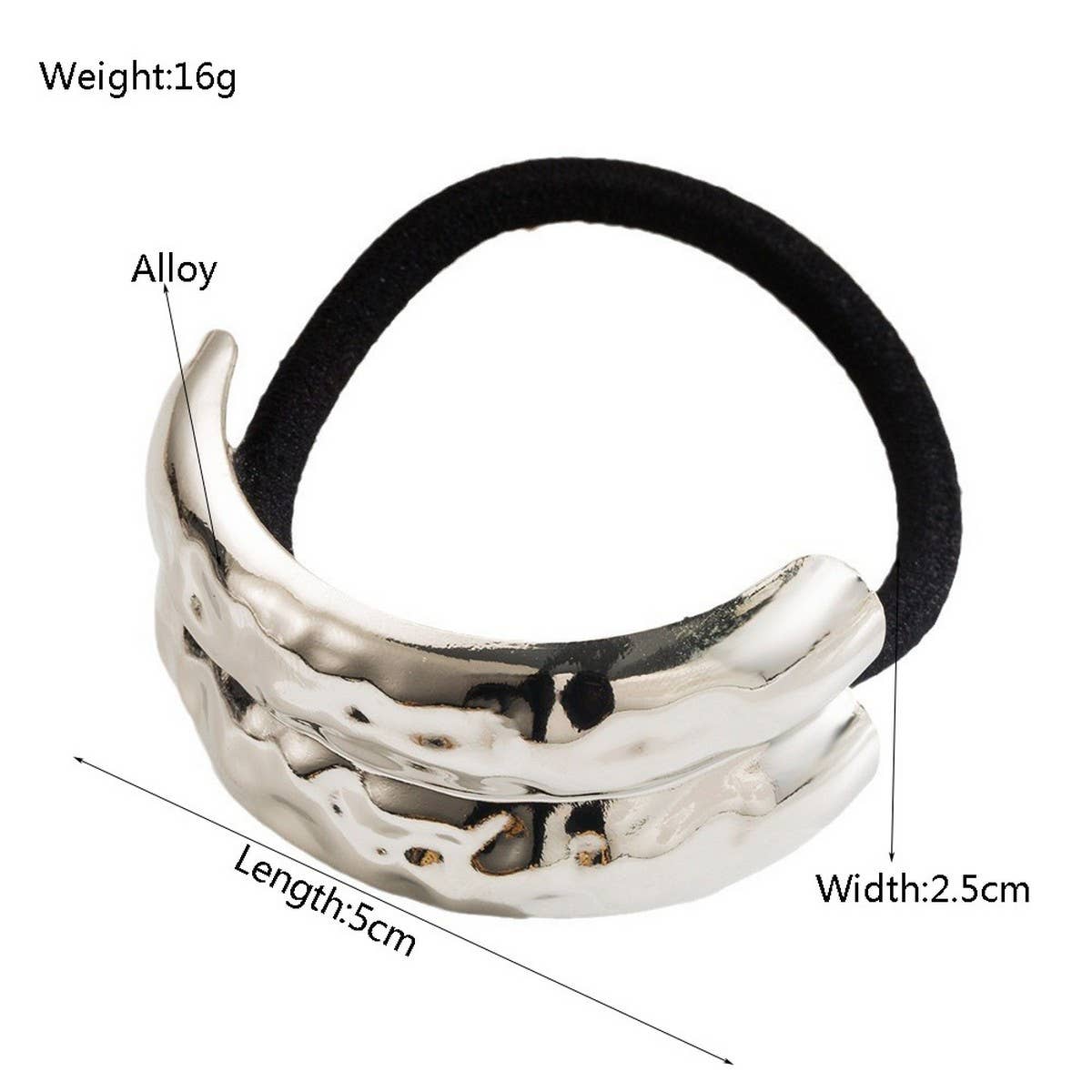 Minimalist Metal Shiny Geometric Knot Hair Tie