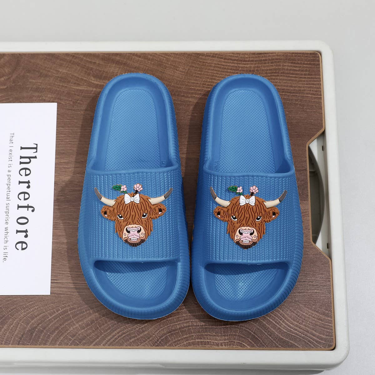 Highland Cow EVA Slides Women Summer Sandals_CWSHF00228