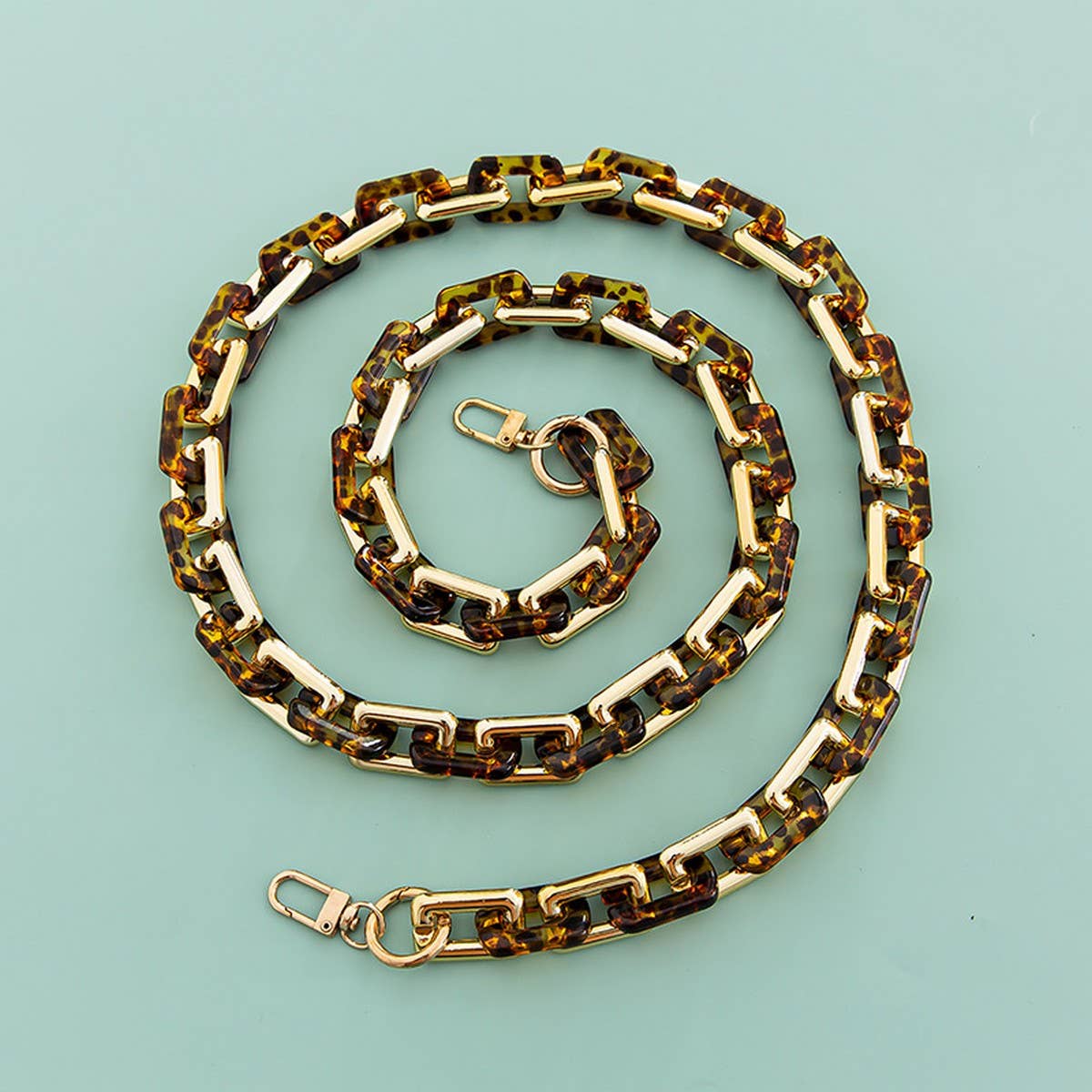 47.24"Acrylic Leopard Print Bag Chain,Phone Strap_CWMM5094