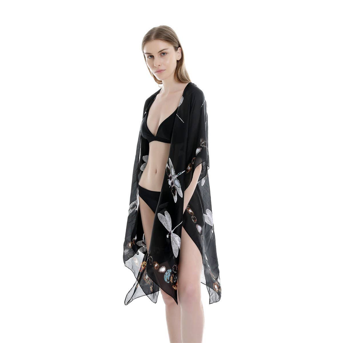 DRAGONFLY PRINTED KIMONOS,SUMMER CARDIGAN