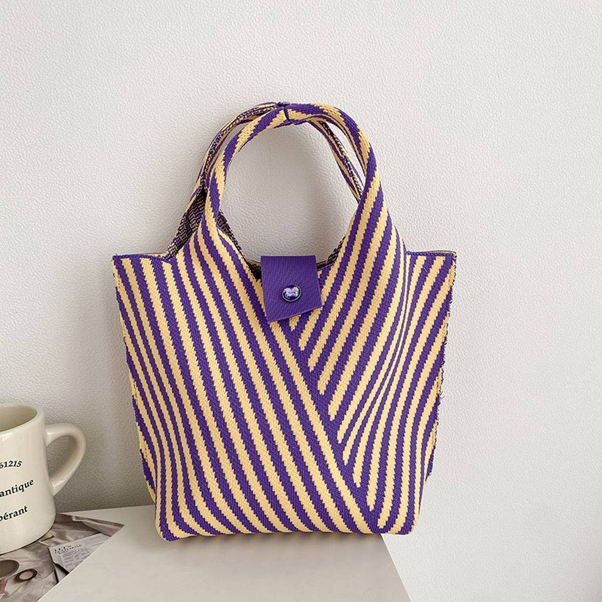 WOMEN KNITTED STRIPED SHOULDER HANDBAG_CWAB1522