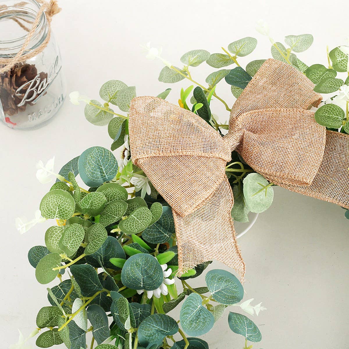 Christmas Eucalyptus Sunflower Door Wreath_CWAJE05411