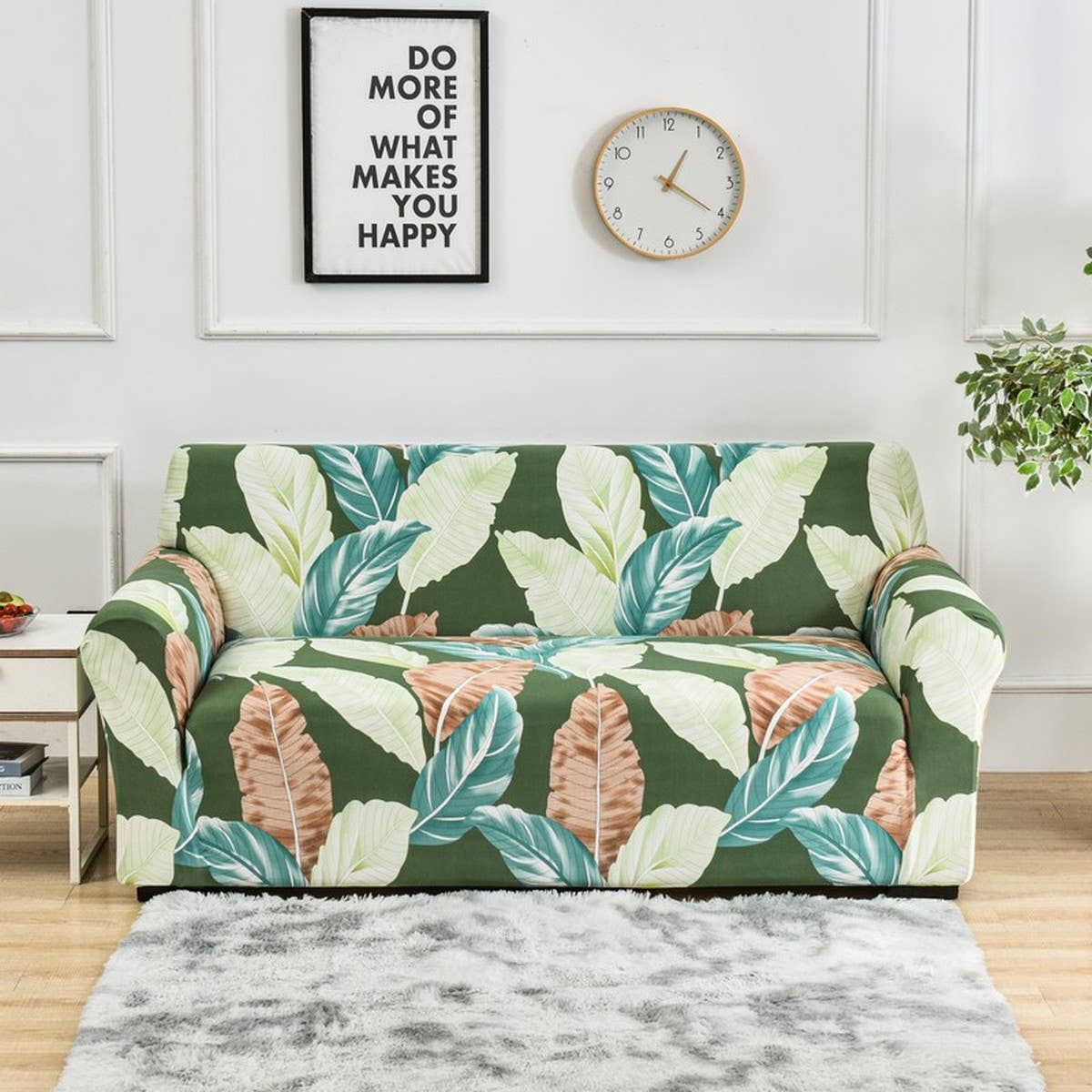 Printed Milk Silk Sofa Cover, Stretch & Full Fit_CWMM8325