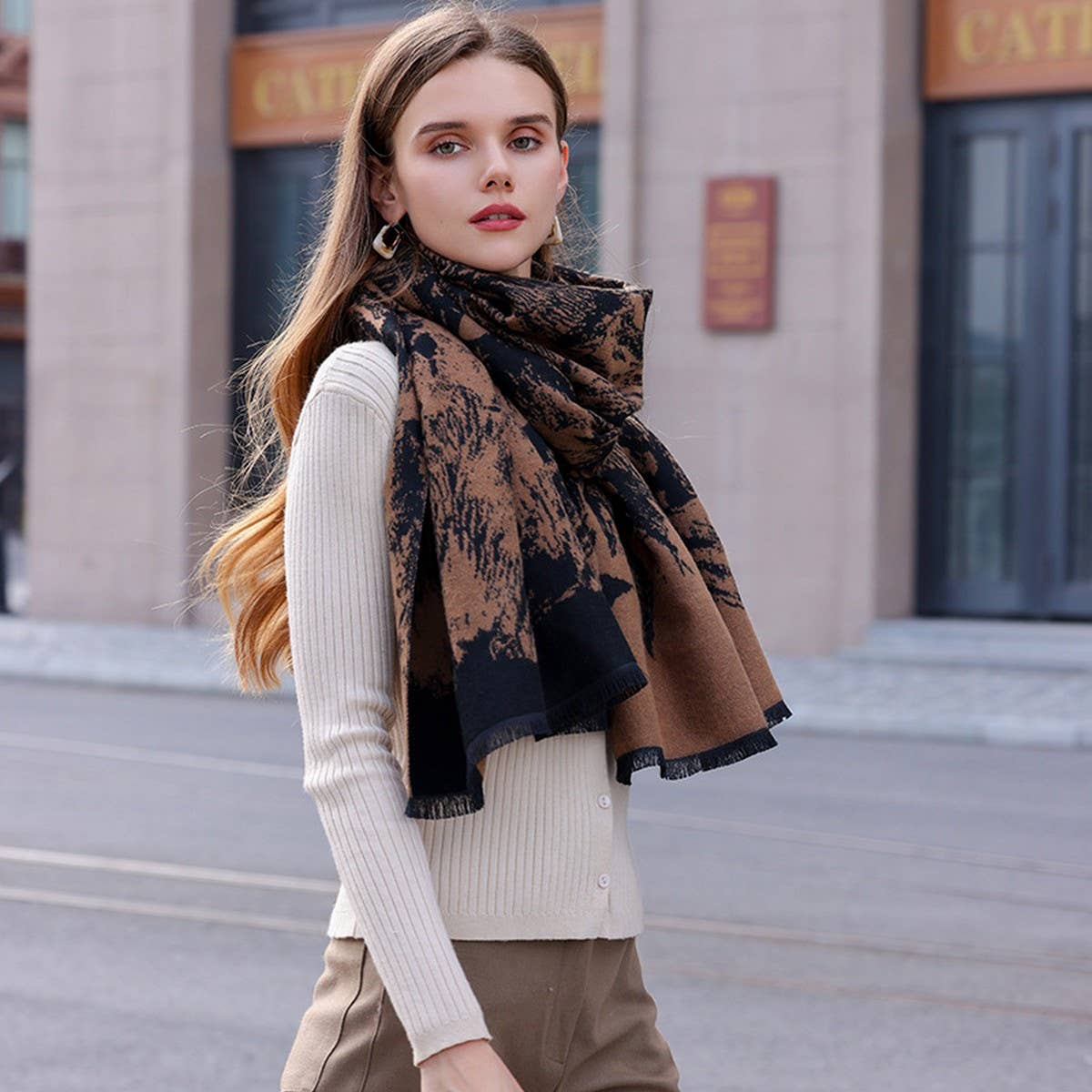 WINTER WARM SCARF FASHION BLANKET SHAWL