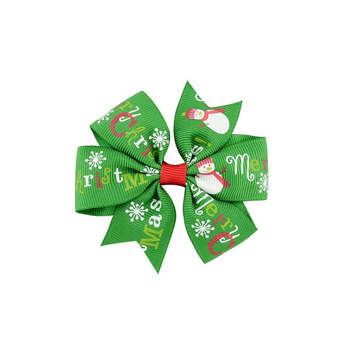 Christmas Snowman Bell Bow Hair Clip for Girls