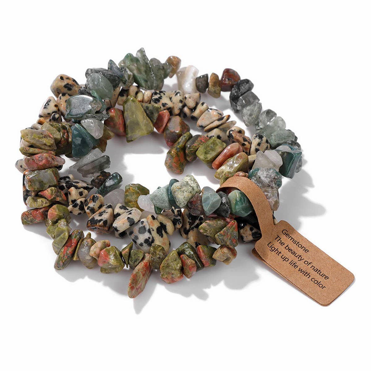 CWAJE4296_VINTAGE IRREGULAR GRAVEL THREE-PIECE BRACELET