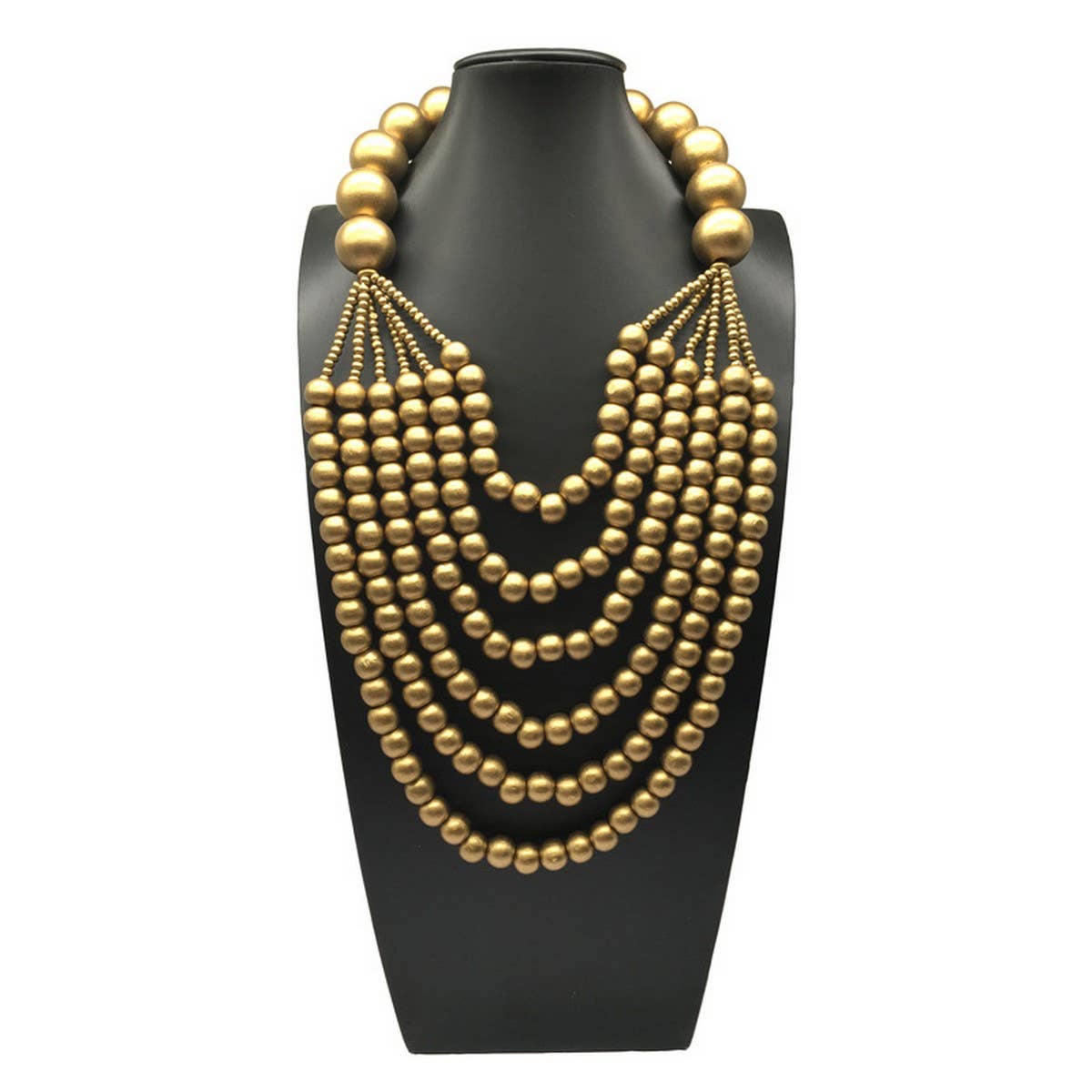 ETHNIC STYLE MULTI-LAYER WOODEN BEADS NECKLACE_CWMM4979