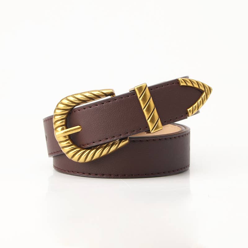 Versatile needle buckle belt with threaded belt