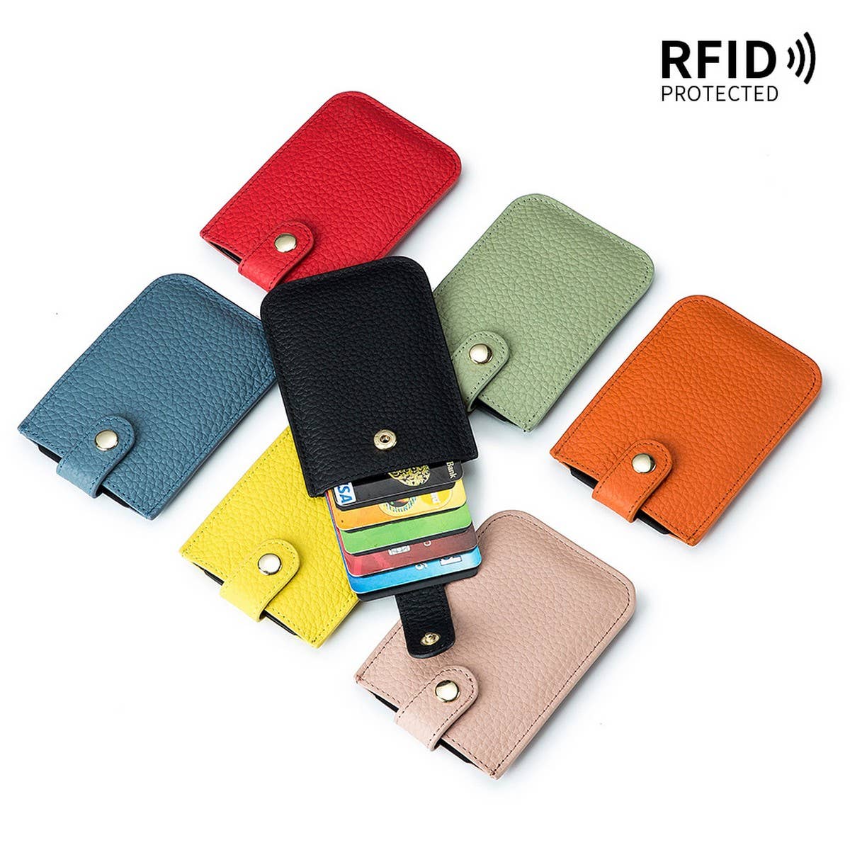 ULTRA-THIN LAYERED DRAWSTRING LEATHER CARD HOLDER_CWAB3825