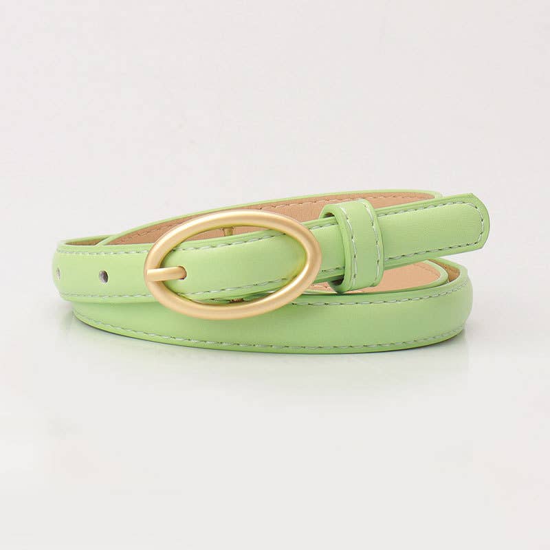 Versatile candy-colored decorated denim belt