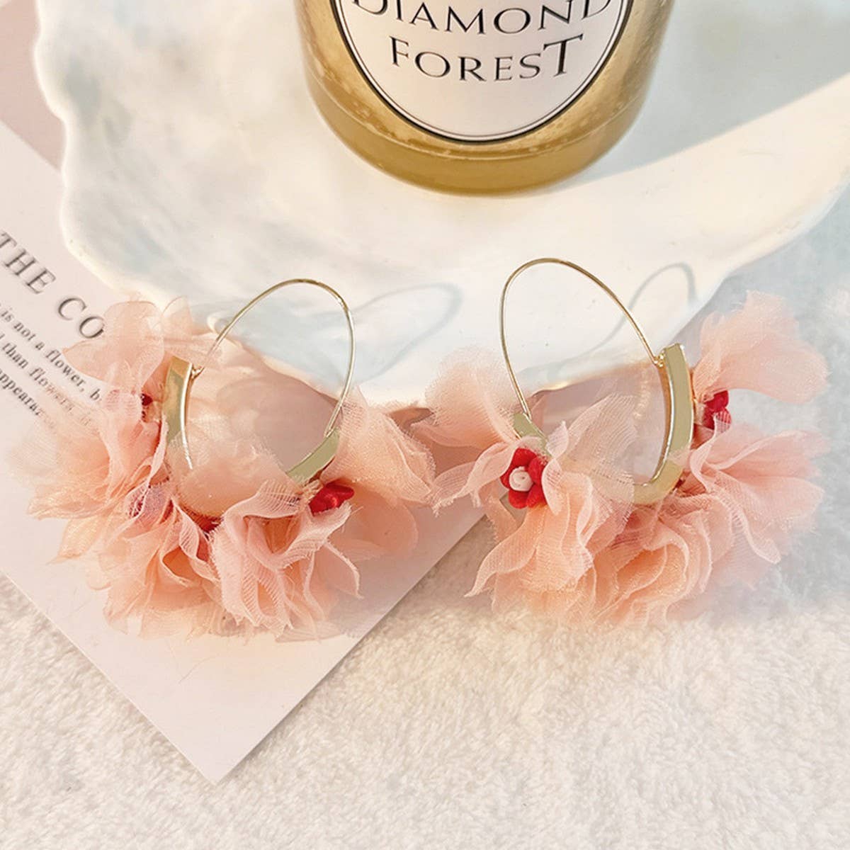Creative V-Shape Flower Earrings ? Artistic Design
