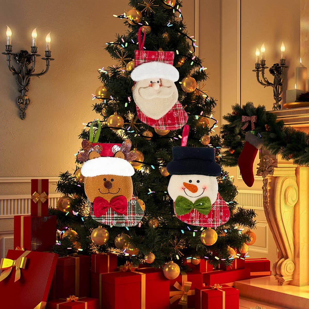 CHRISTMAS SOCKS CHILDREN GIFT BAG CANDY BAG
