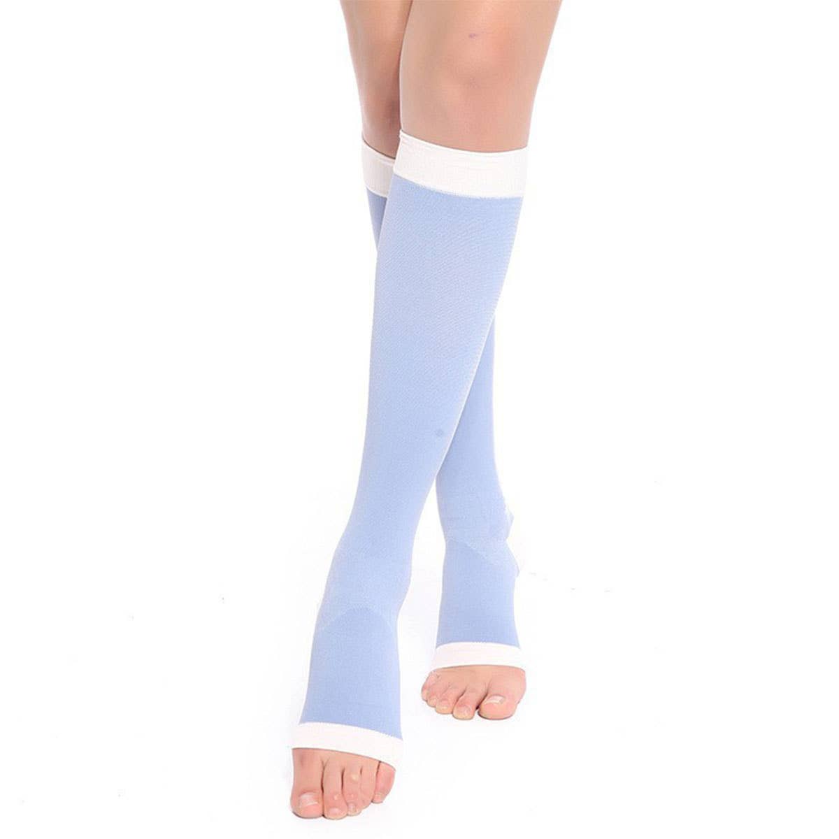 WOMEN'S OUTDOOR OPEN TOE COMPRESSION SOCKS