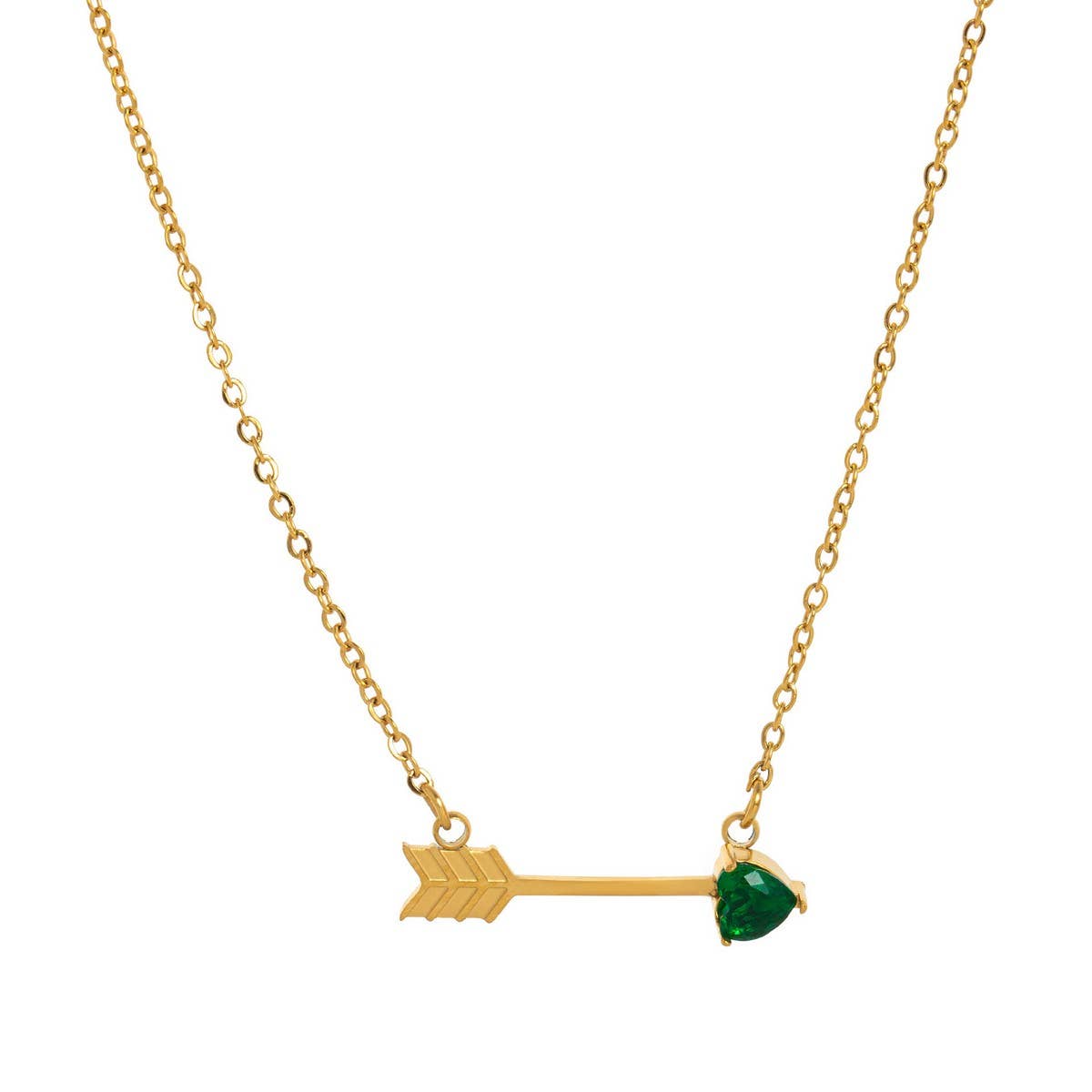 Colorful creative heart-piercing pendant necklace