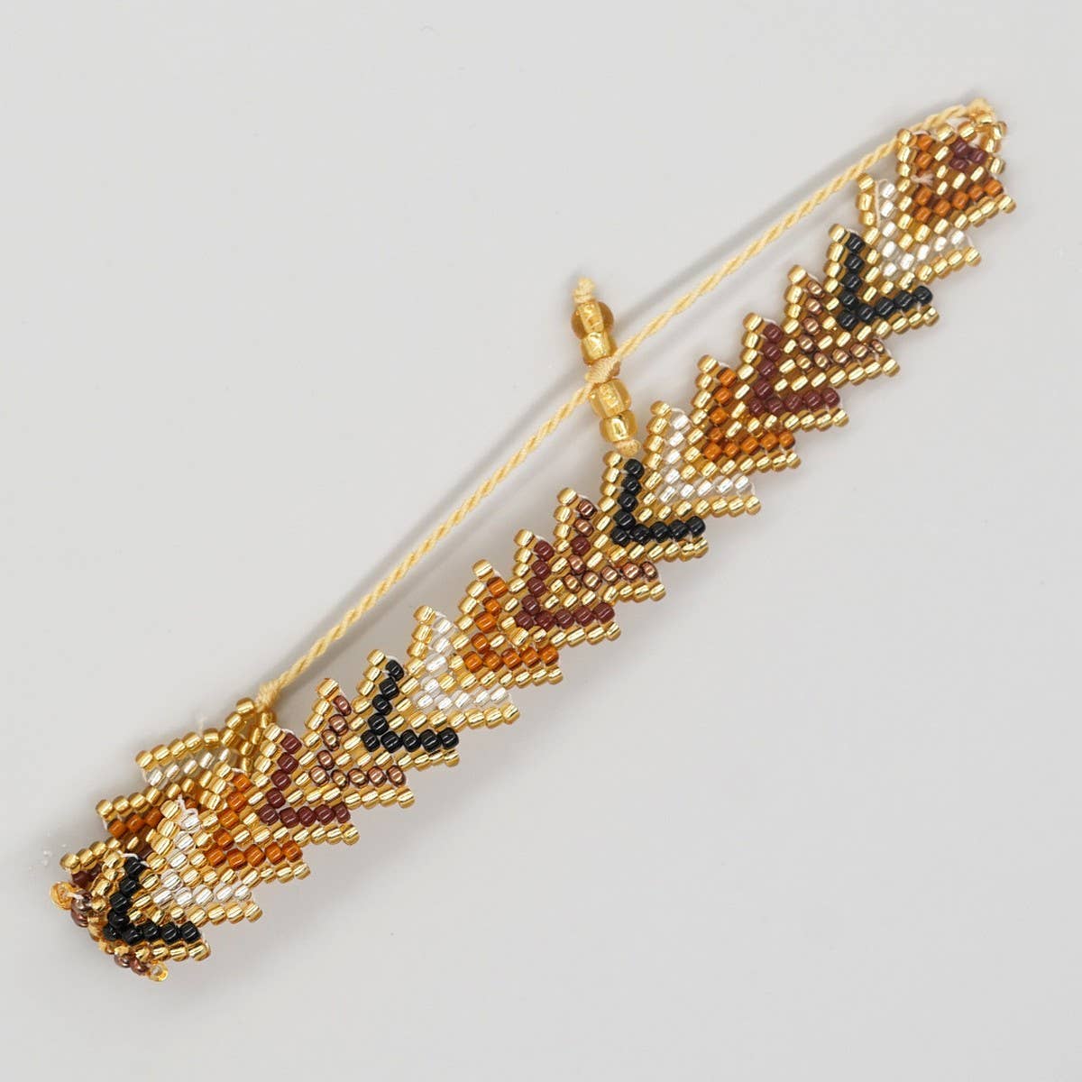 RICE BEAD HAND-WOVEN RAINBOW FLOWER BRACELET