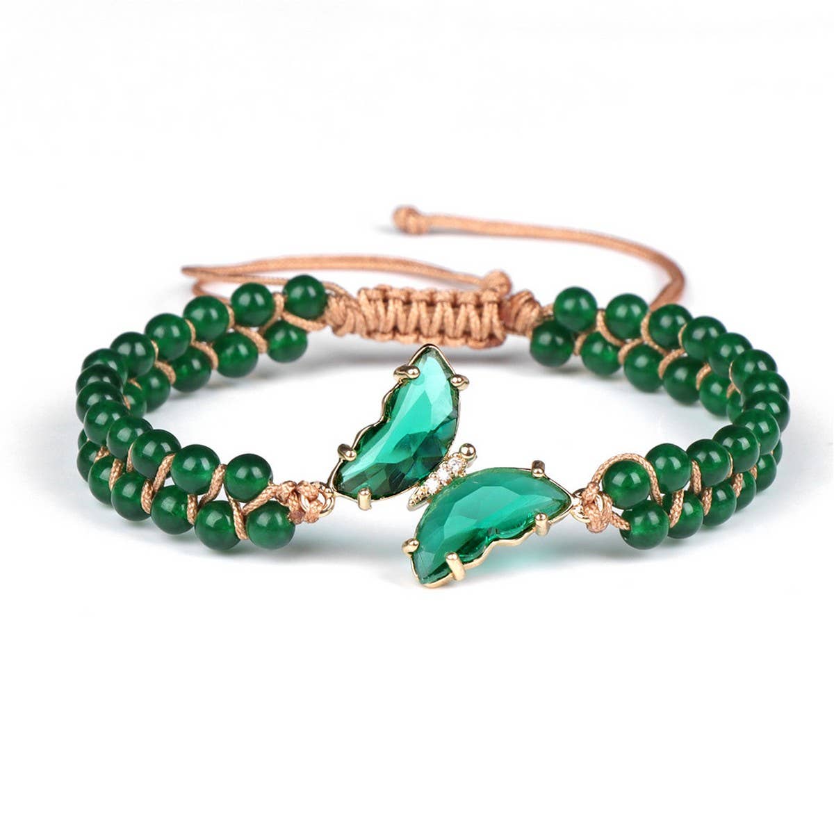 CWAJE4228_NATURAL STONE LIGHT LUXURY BUTTERFLY BRACELET