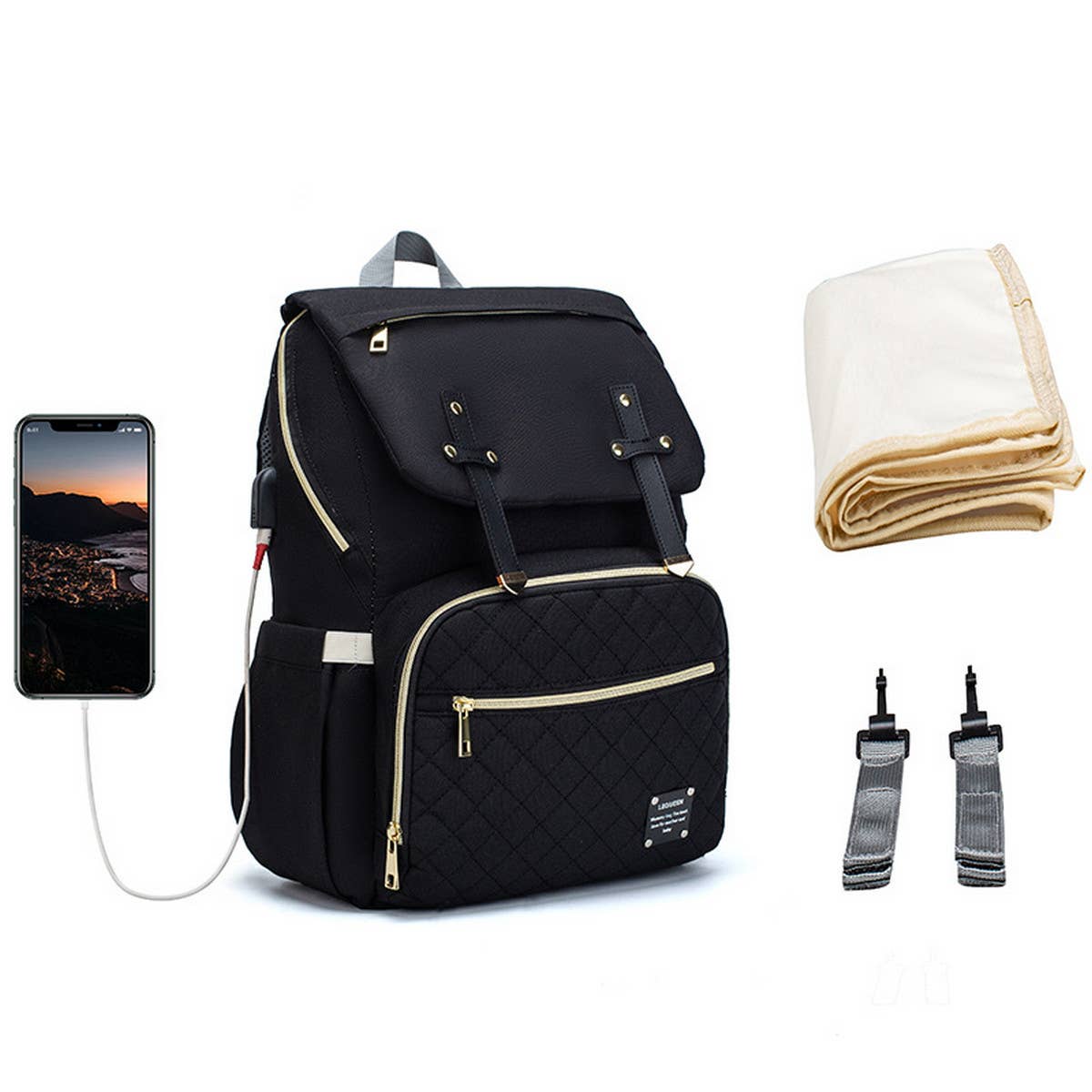 LIGHTWEIGHT WATERPROOF MOTHER AND BABY BACKPACK_CWAB2225