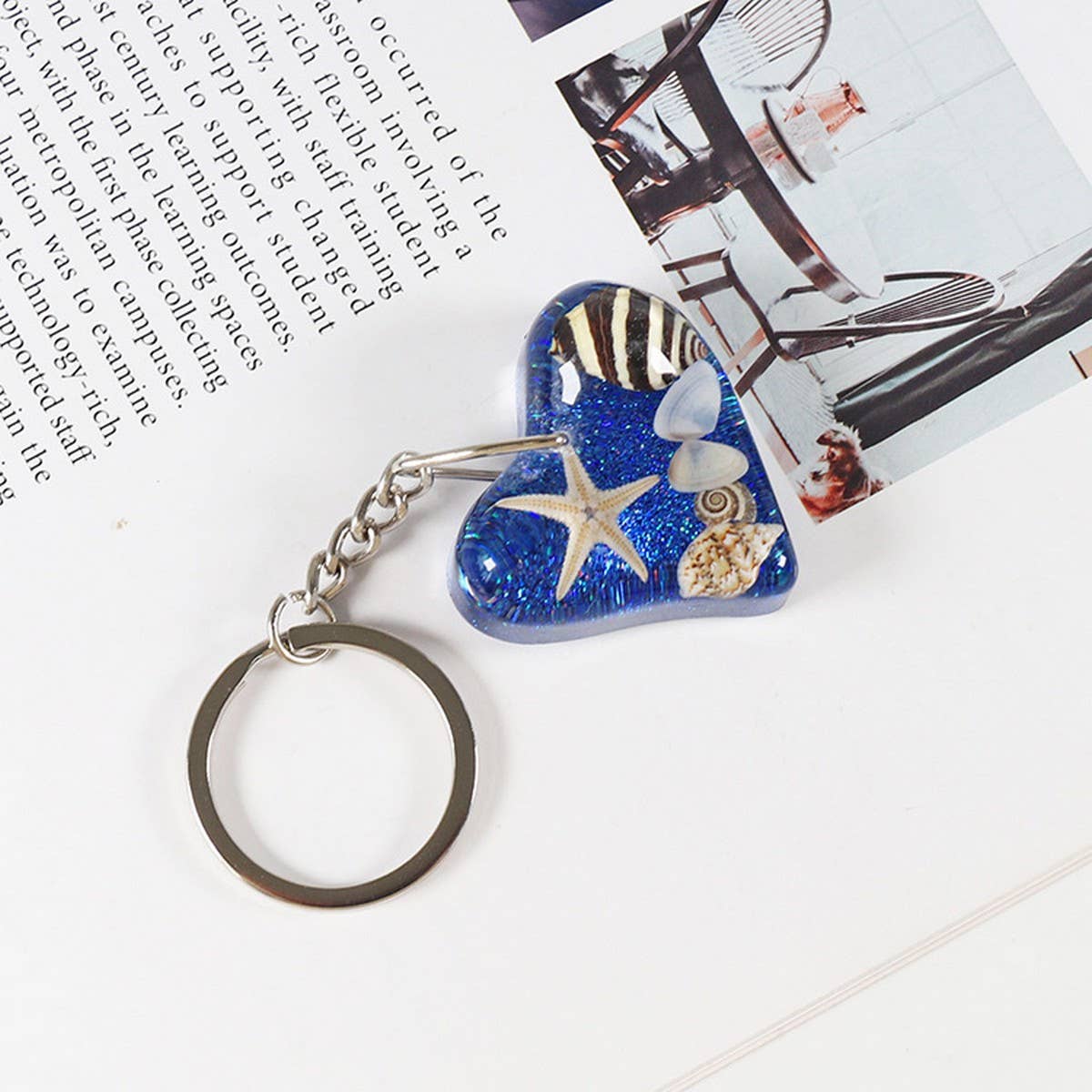 NEW OCEAN SERIES METAL CAR KEYCHAIN PENDANT