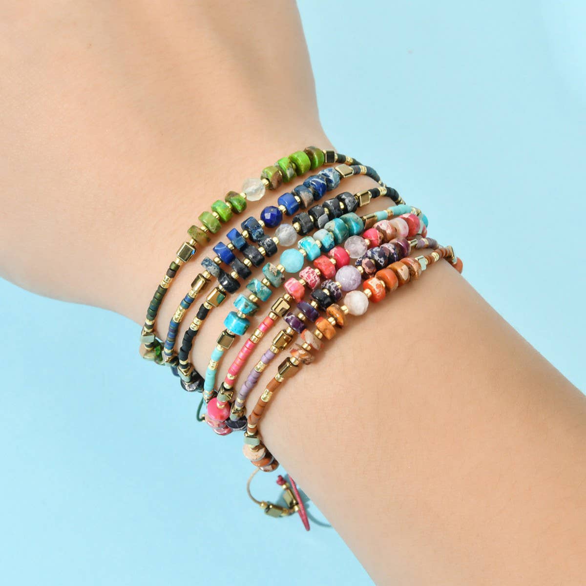 CWAJE4563_HAND-WOVEN IMPERIAL TURQUOISE BRACELET