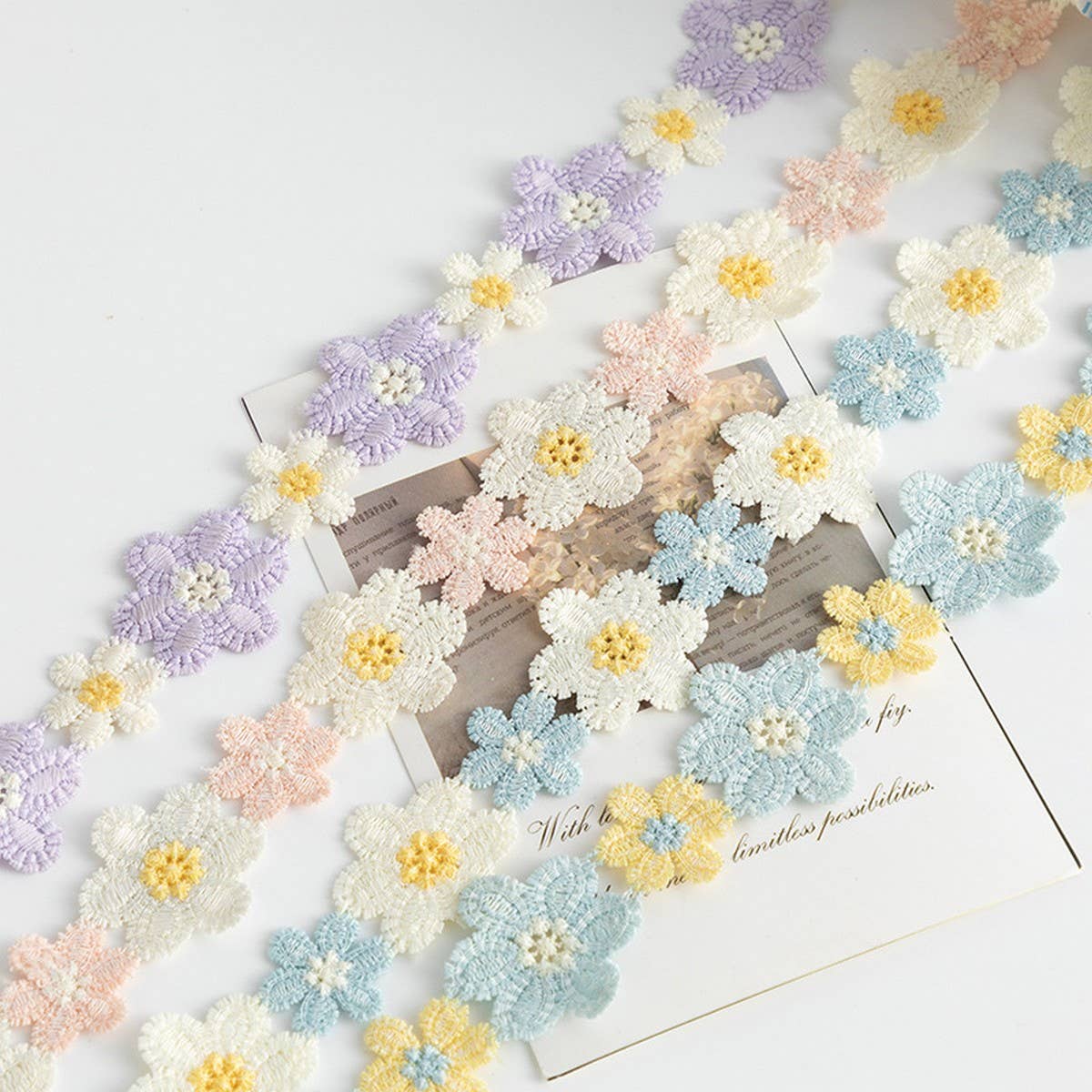 LACE EMBROIDERY FLOWER LACE DIY FABRIC RIBBON
