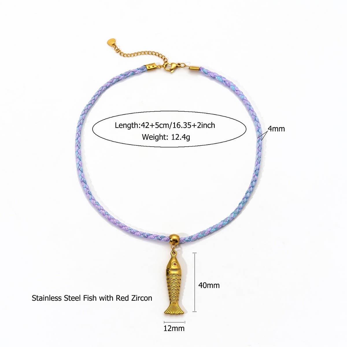 Colorful Handmade Rope Necklace with Pendant