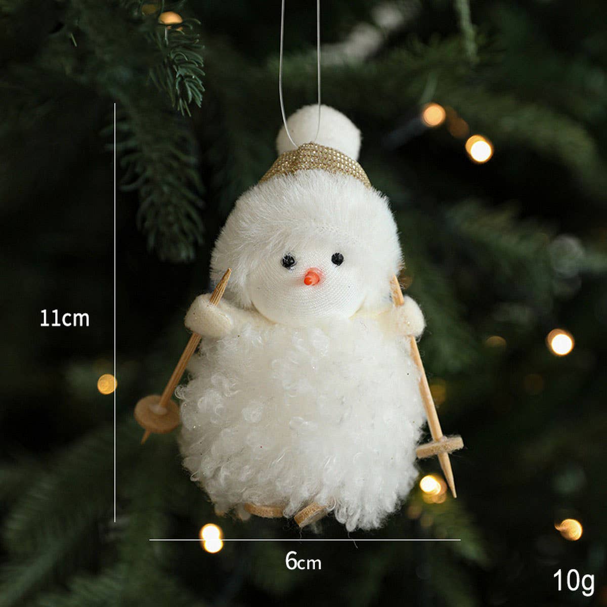 White Plush Doll Xmas Tree Cute Hanging Decor