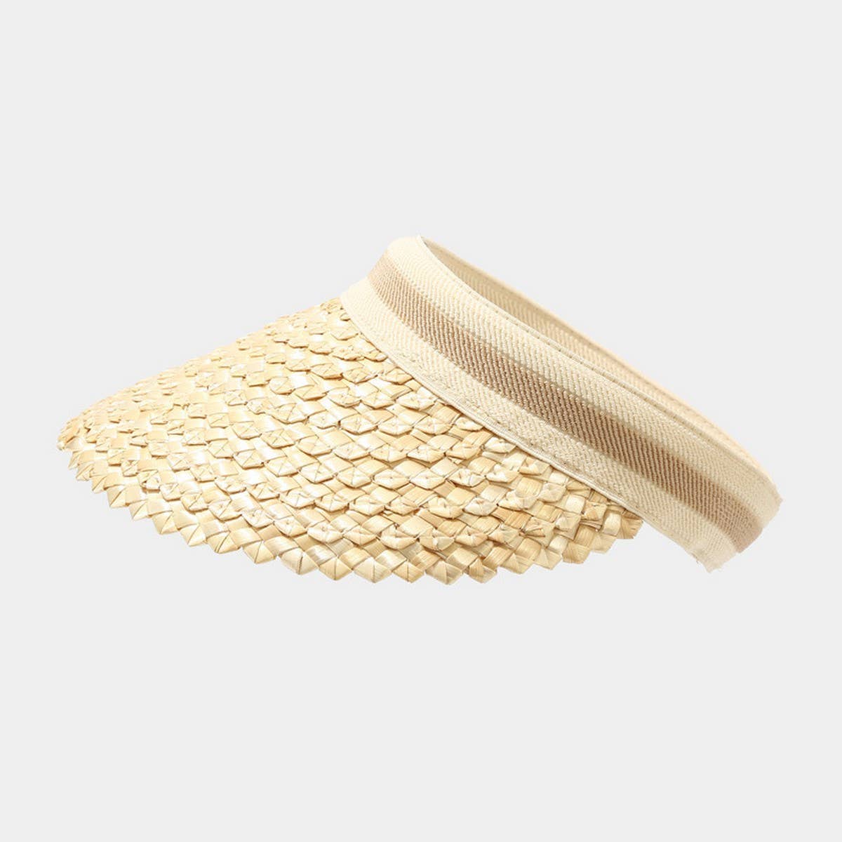 Straw Sun Visor,Summer Ponytail UV Protection Hat_CWAH3282