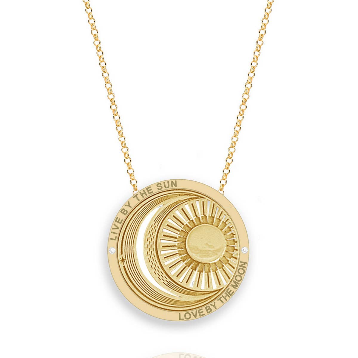 18K Stainless Steel Tarot Pendant Necklace_CWMM3773