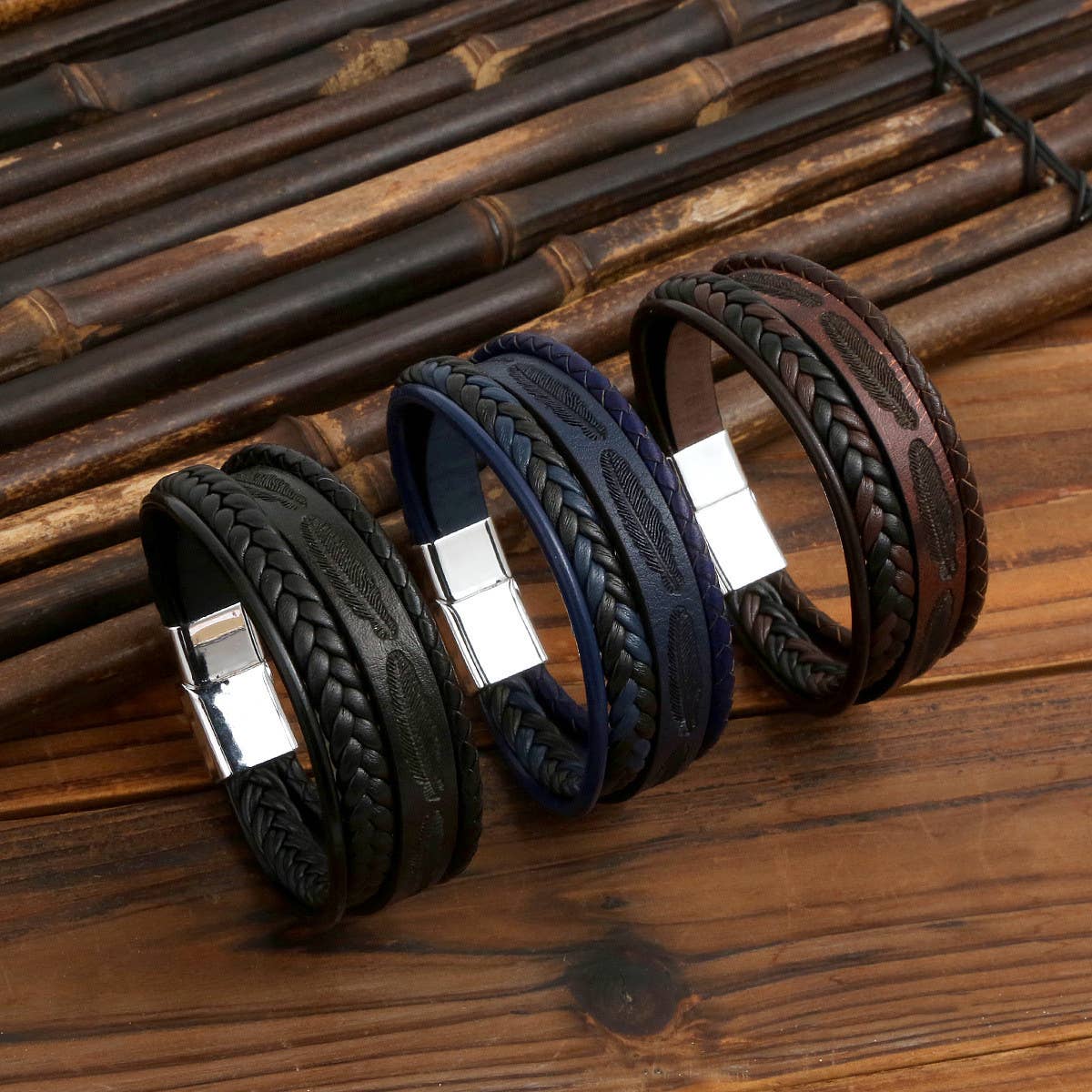 NEW FEATHER ALLOY BUCKLE BRACELET
