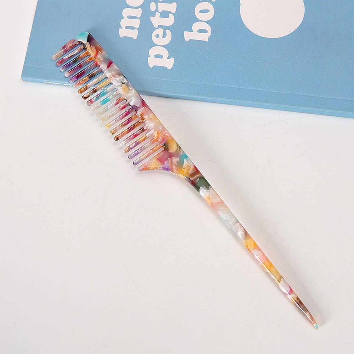 Acetate Long Handle Comb, Elegant Retro Hair Brush_CWMM6430
