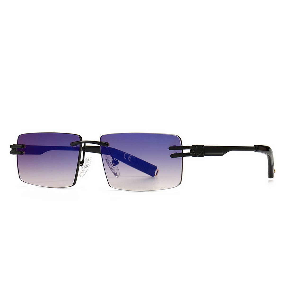 MODERN RETRO SQUARE FRAME NARROW SUNGLASSES