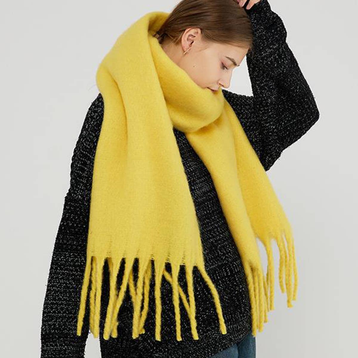 Soft Mohair Feel Scarf - Cozy Winter Wrap_CWASC0323