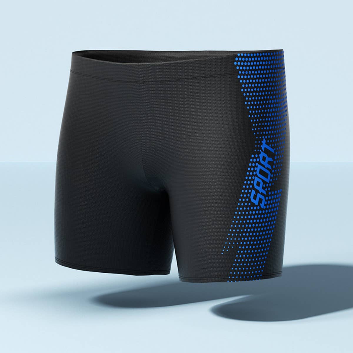 Men's Plus Size High Waist Swim Trunks