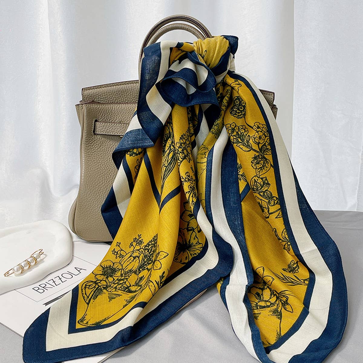 Floral Square Scarf ? Elegant Wrap