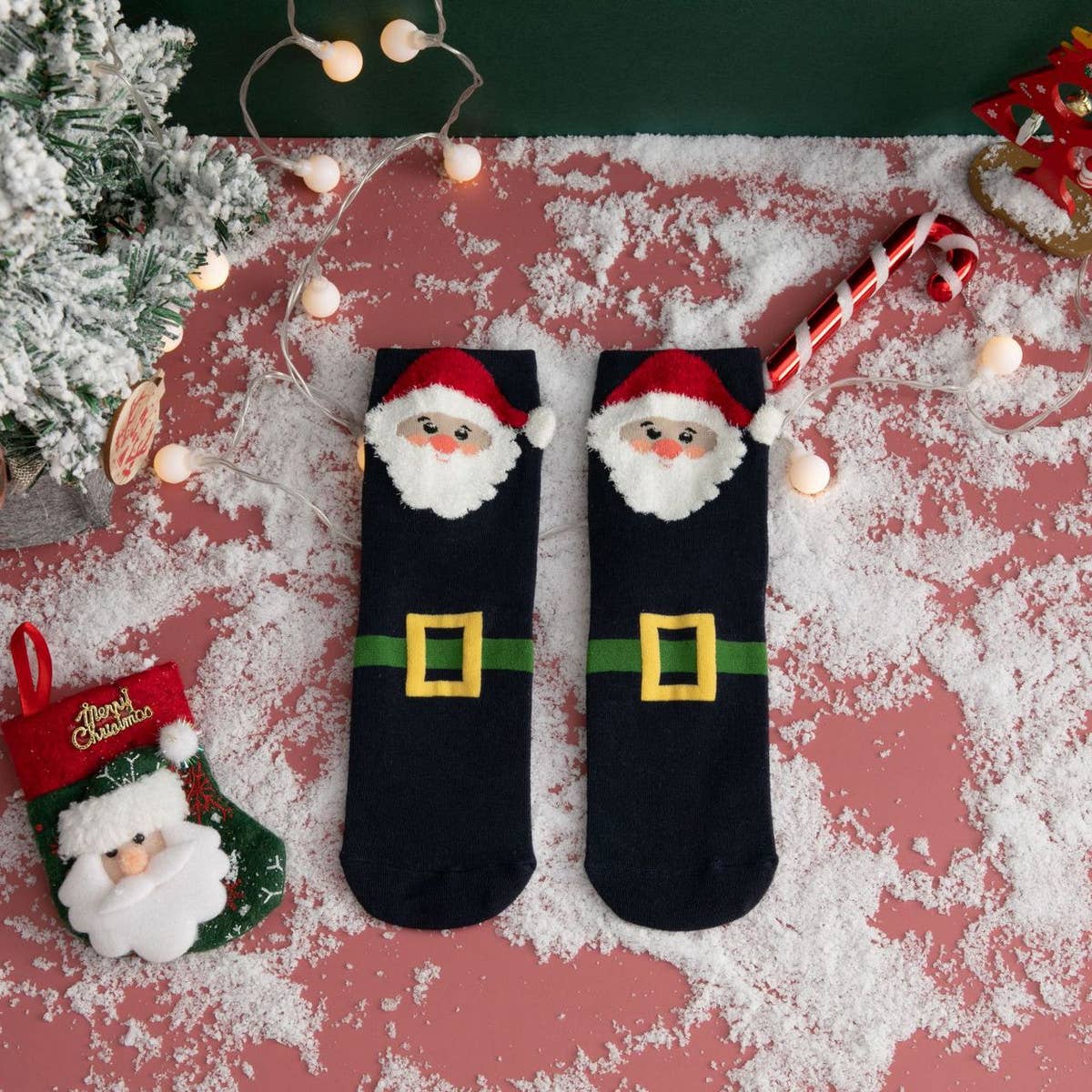 CHRISTMAS SOCKS ELK OLD MAN SOCKS